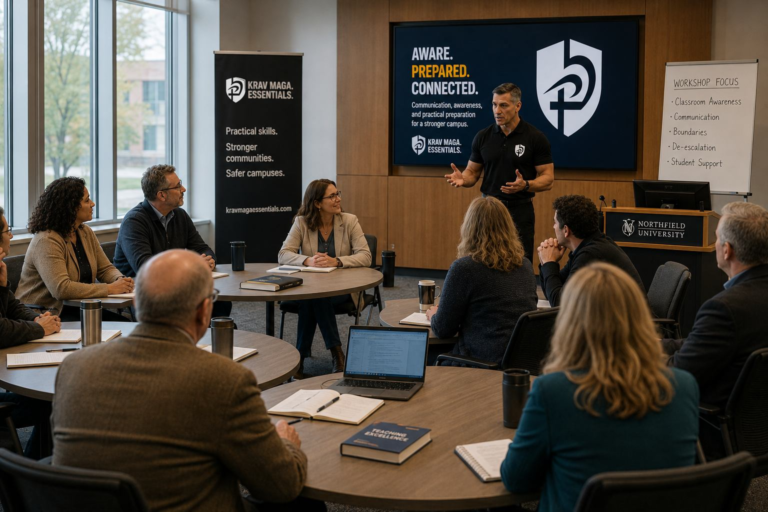 University faculty participating in a campus awareness and communication workshop.